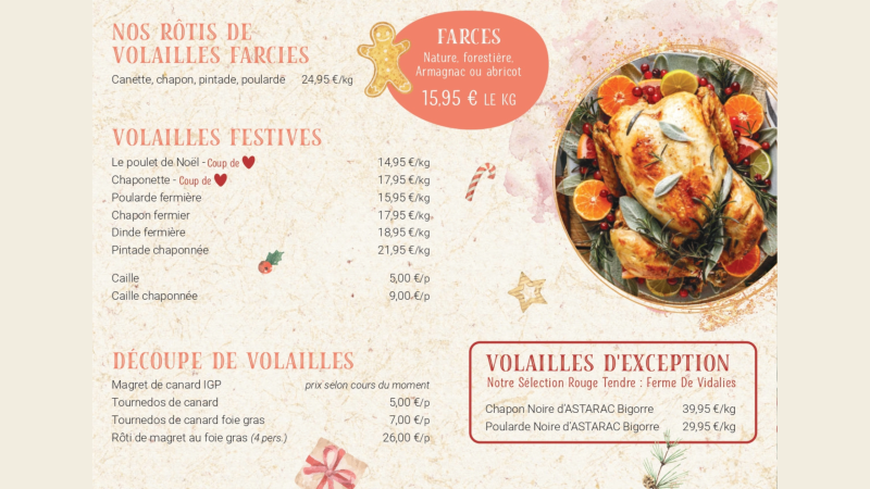 chapon volaille noel